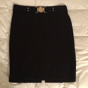 Black Versace pencil skirt